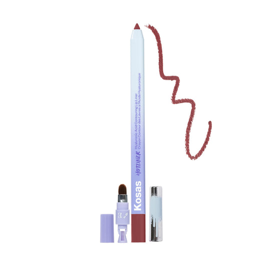 Kosas Hotliner Retractable Lip Liner Pencil with Built-In Brush & Sharpener - Easy Contouring, Hydrating, Long-Lasting - Pigmented Creamy Texture Beauty & Personal Care Kosas