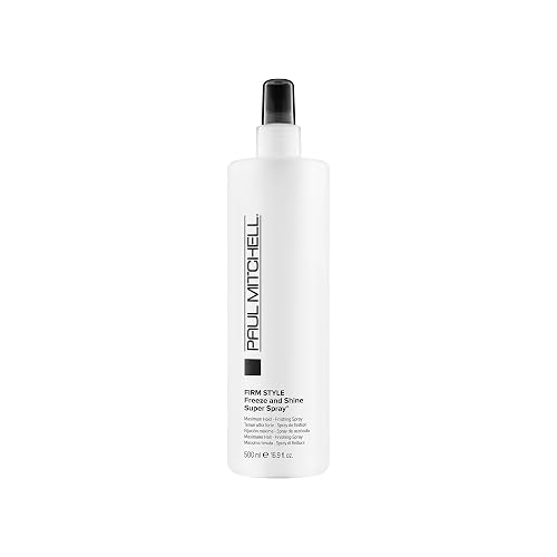 Paul Mitchell Freeze and Shine Super Hairspray, Maximum Hold, Shiny Finish Hairspray, For Coarse Hair, 16.9 fl. oz