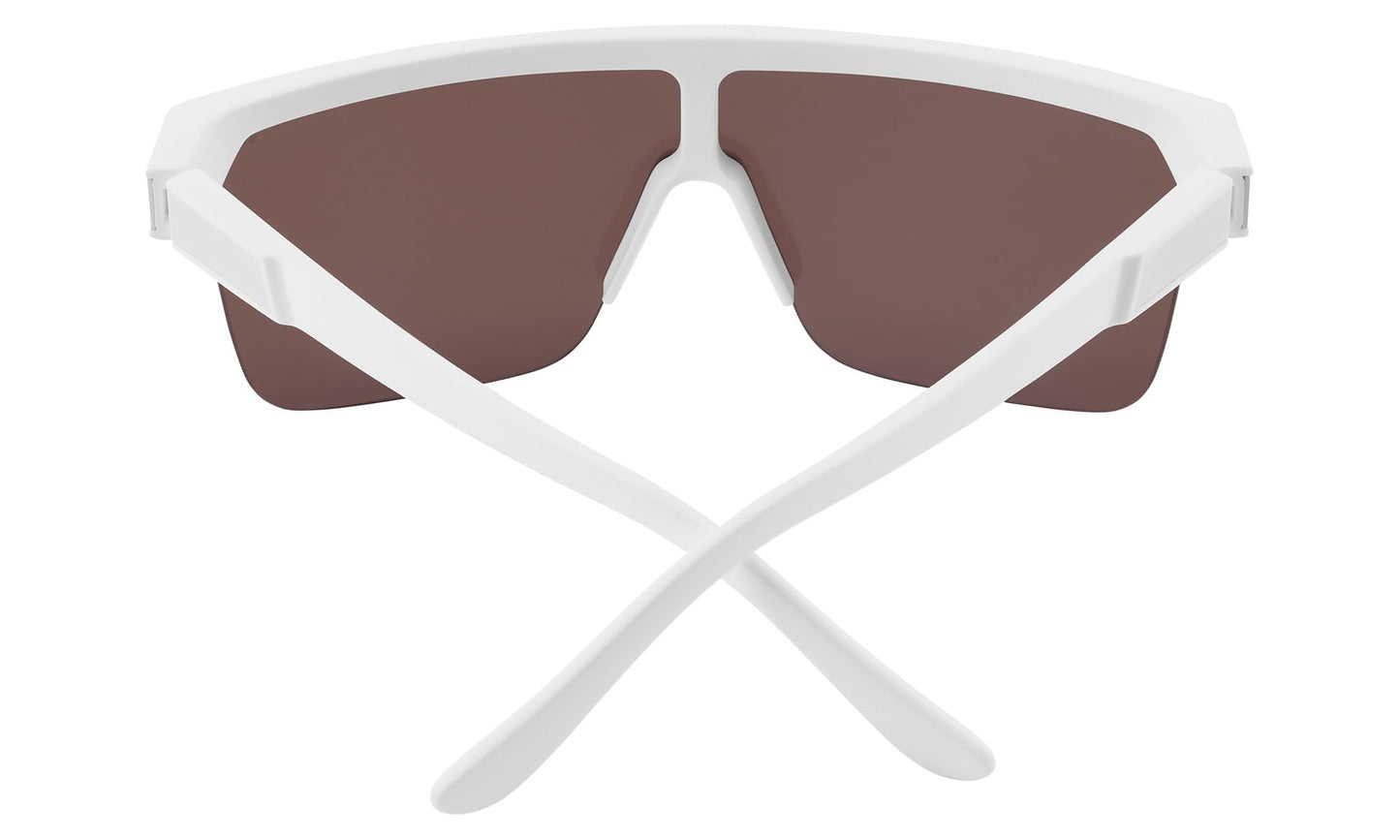 SPY Flynn 5050 Matte White - Happy Boost Polar Ice Blue Mirror