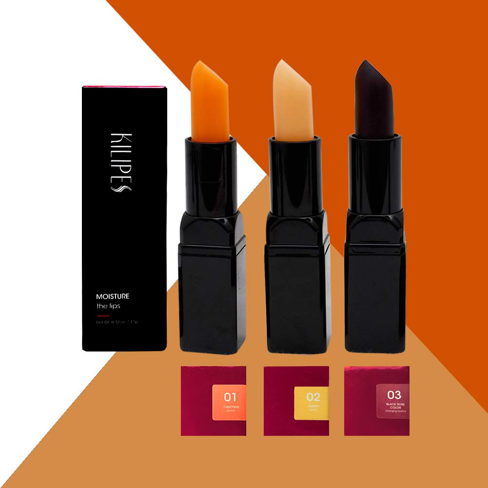 Moisturizer Lip Balm, Magic Temperature Color Change Lipstick, Waterproof Kiss-proof Long Lasting Lip Gloss Natural Nutritious Lip Stick with Vitamin