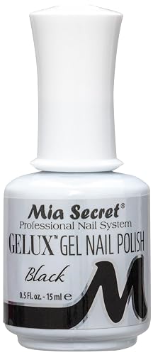 Mia Secret Gelux Soak-off Gel Nail Polish - Black - Cured with Nail Lamp - Long-lasting Gel Nail Polish for UV Lamp Beauty & Personal Care Mia Secret
