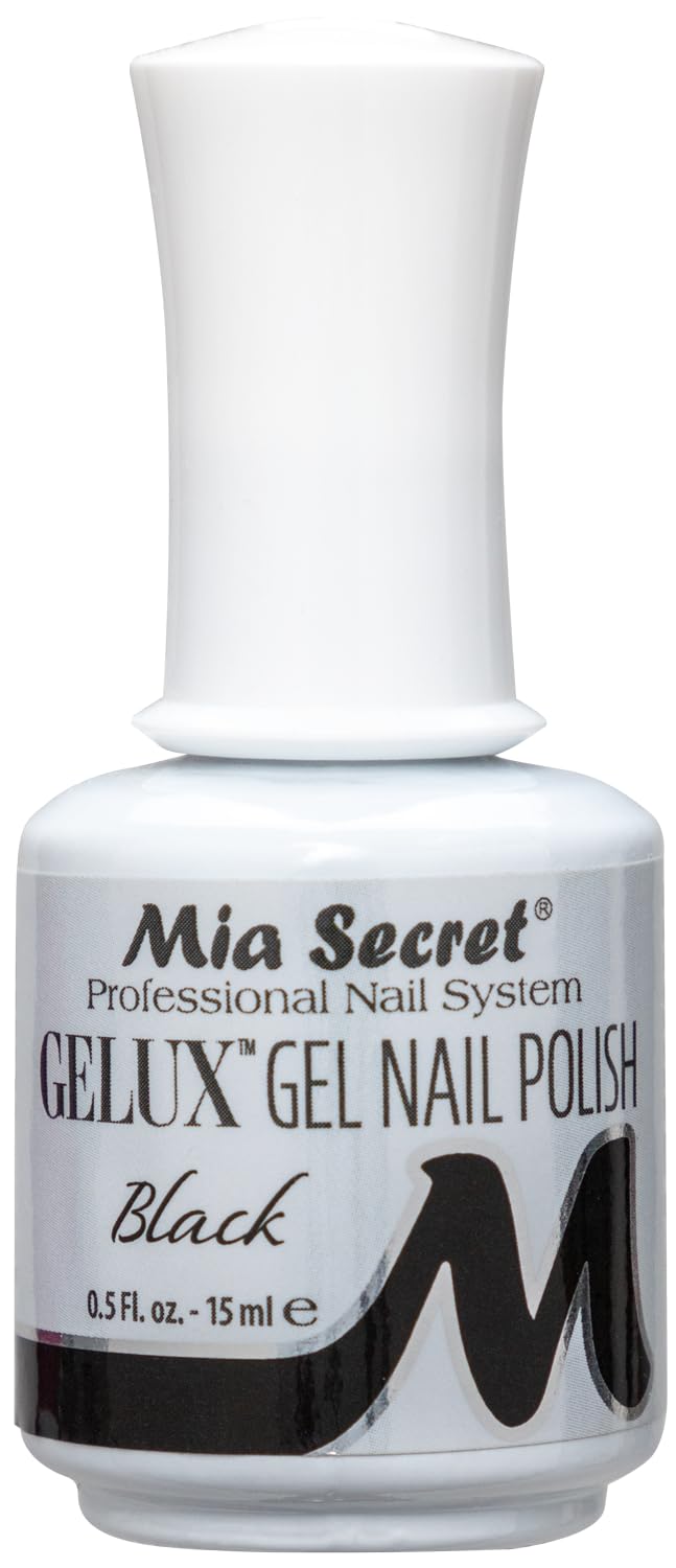 Mia Secret Gelux Soak-off Gel Nail Polish - Black - Cured with Nail Lamp - Long-lasting Gel Nail Polish for UV Lamp Beauty & Personal Care Mia Secret