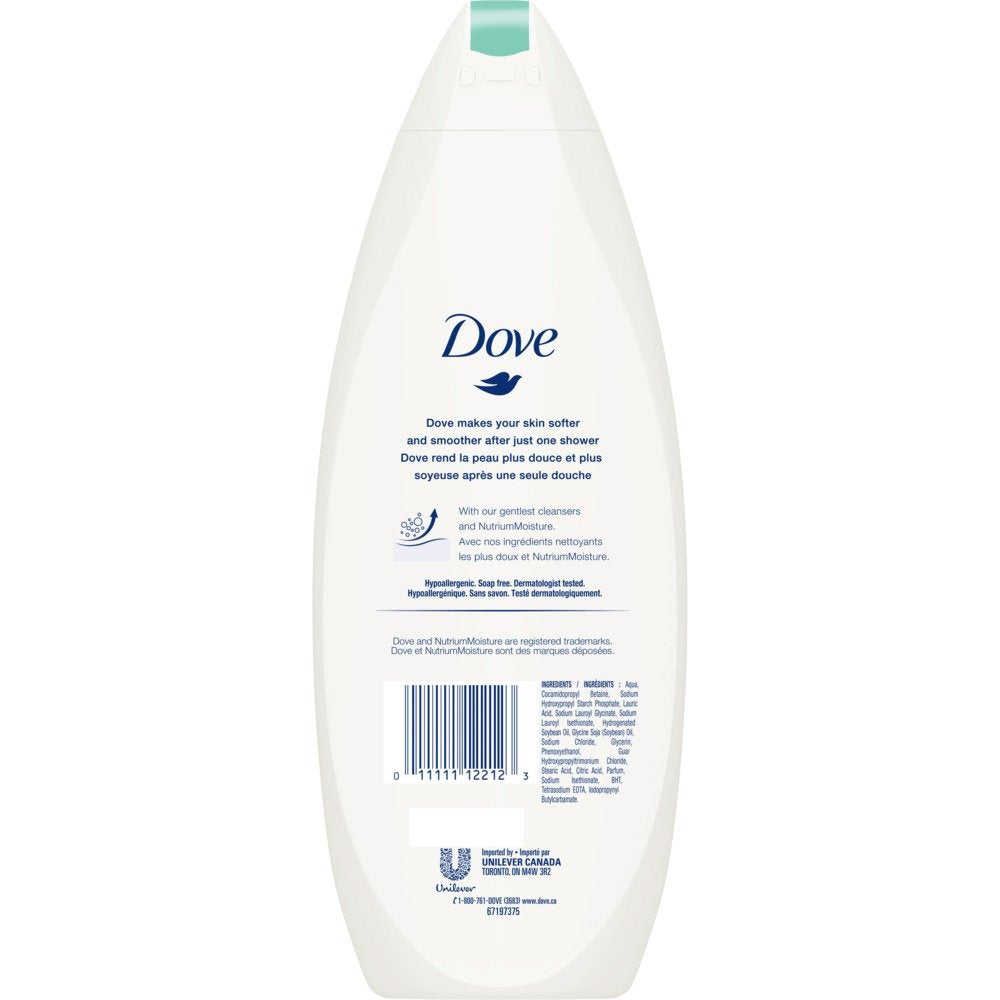 Dove Sensitive Skin Beauty Body Wash 12 oz (Pack of 6)