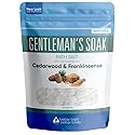 Gentleman's Bath Salt 32 Ounces Epsom Salt with Natural Cedarwood, Frankincense, Eucalyptus and Peppermint Essential Oils Plus Vitamin C in BPA Free