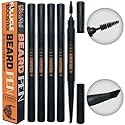 Beard Pen Filler for Men - Barber Styling Grooming Pencil - Waterproof, Sweat Proof, Long Lasting Solution with Natural Finish - Cover Beard and Scalp