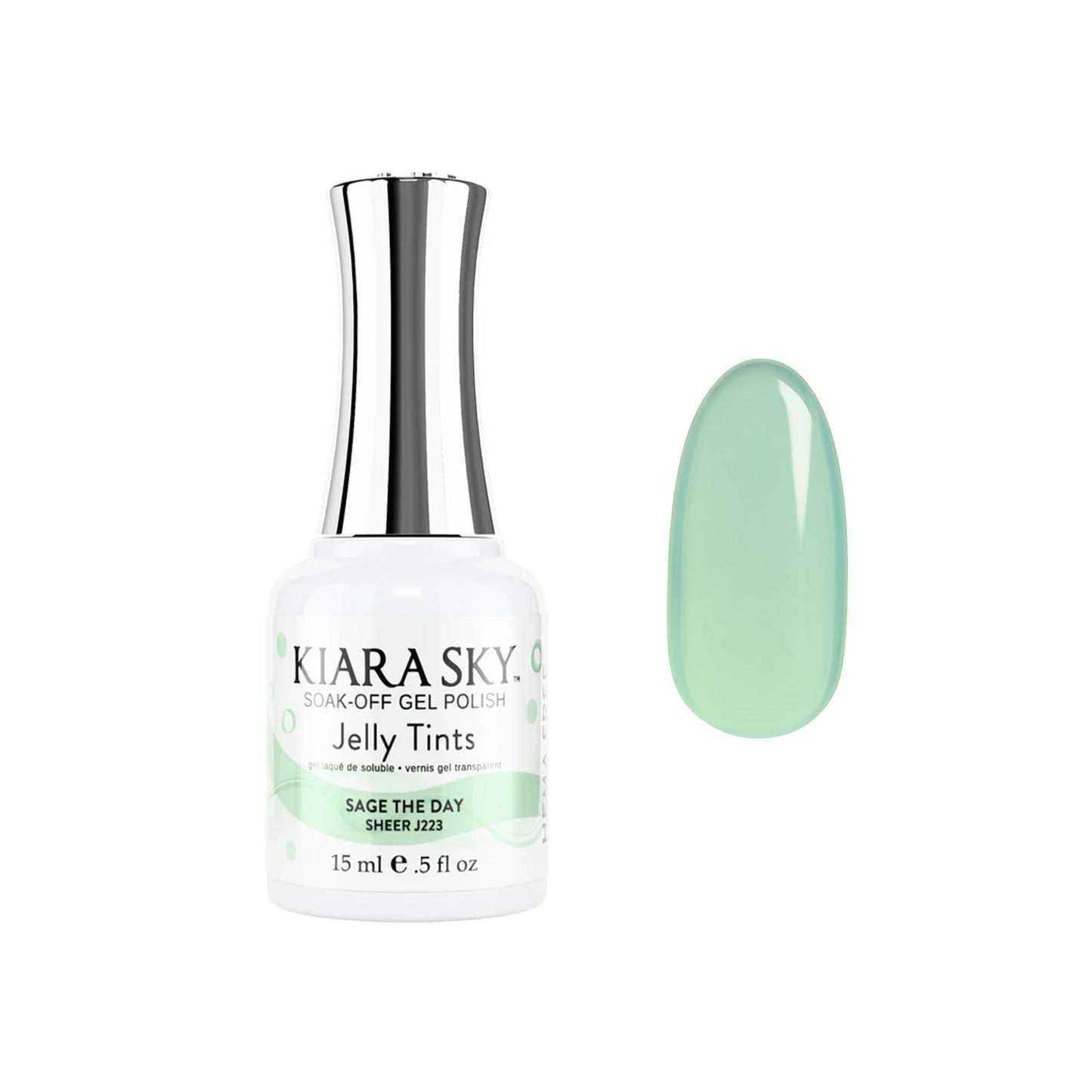 KIARA SKY Jelly Tints Soak Off Gel Polish 15ml, Sage The Day Beauty & Personal Care KIARA SKY