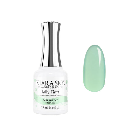 KIARA SKY Jelly Tints Soak Off Gel Polish 15ml, Sage The Day Beauty & Personal Care KIARA SKY