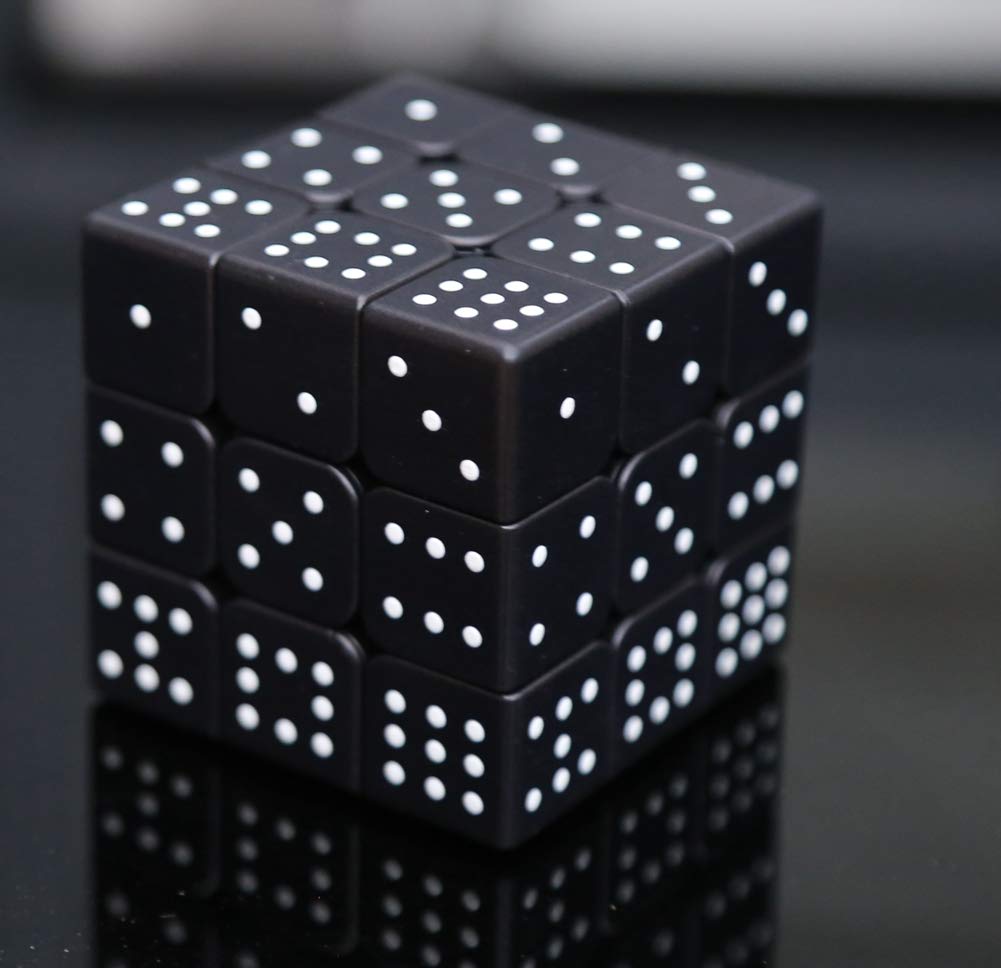 3x3x3 Speed Cube 3D Relief Effect Sudoku Braille Magic Cube Puzzle,IQ Reasoning Games Puzzles Special for The Blind Person,Weak Vision, 5.6cm/2.2"