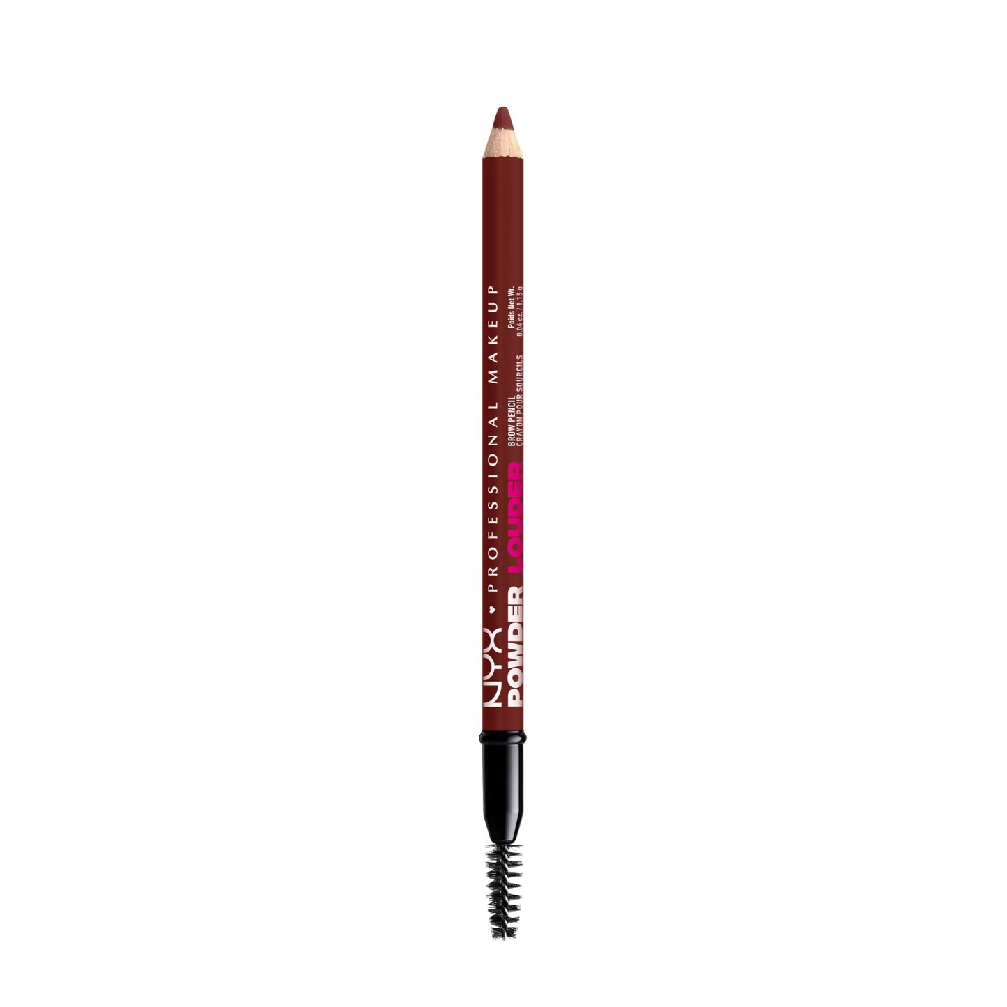 NYX PROFESSIONAL MAKEUP Powder Louder Eyebrow Pencil, Brow Pencil with Buildable Volume For Up To 12HR Wear, Vegan Formula - Black Cherry