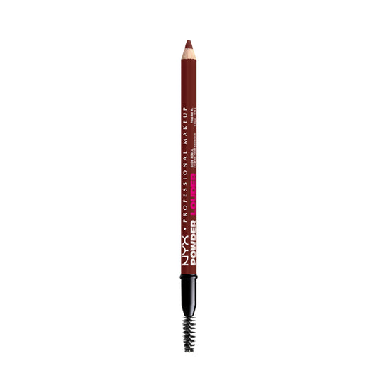 NYX PROFESSIONAL MAKEUP Powder Louder Eyebrow Pencil, Brow Pencil with Buildable Volume For Up To 12HR Wear, Vegan Formula - Black Cherry