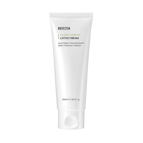 ROVECTIN Calming Lotus Cream - Lightweight Hydrating & Soothing Moisturizer Face Cream for Sensitive Skin | 75% Lotus Water Extract & Niacinamide