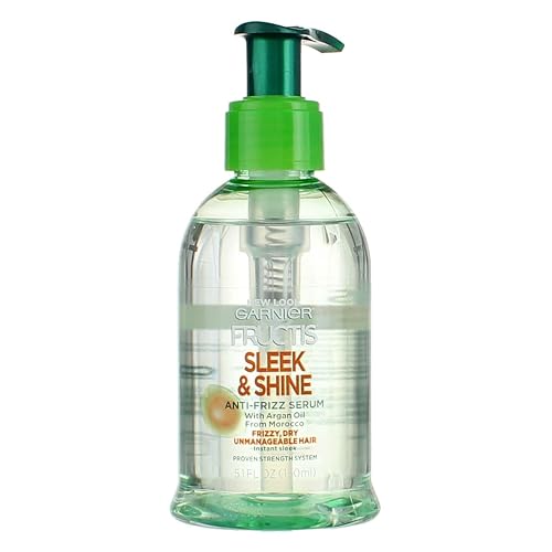 Garnier Fructis Serum Anti-Frizz Sleek & Shine 5.1 Ounce (150ml) (6 Pack)