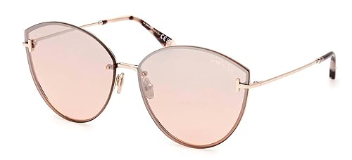 Tom Ford EVANGELINE FT 1106 Shiny Rose Gold/Burgundy 63/14/140 women Sunglasses