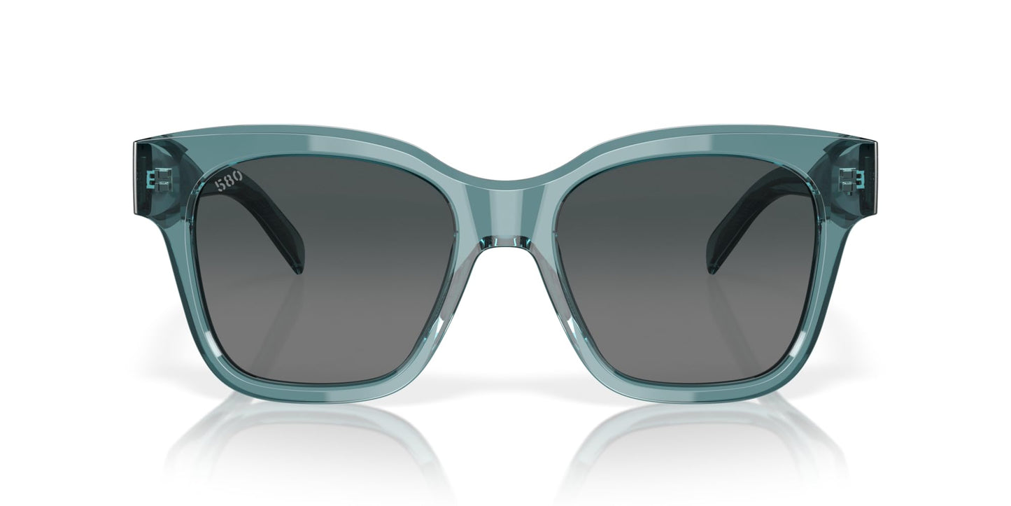 Costa Del Mar Nusa Sunglasses, Deep Crystal Aquamarine/Grey Gradient 580G, 54 mm