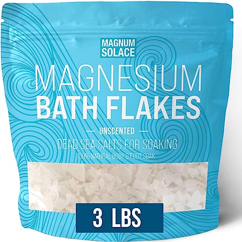 Magnesium Flakes for Bath - Magnesium Chloride Flakes - Dead Sea Salts for Soaking, 3.0 LBS Beauty and Personal Care Magnum Solace Default Title