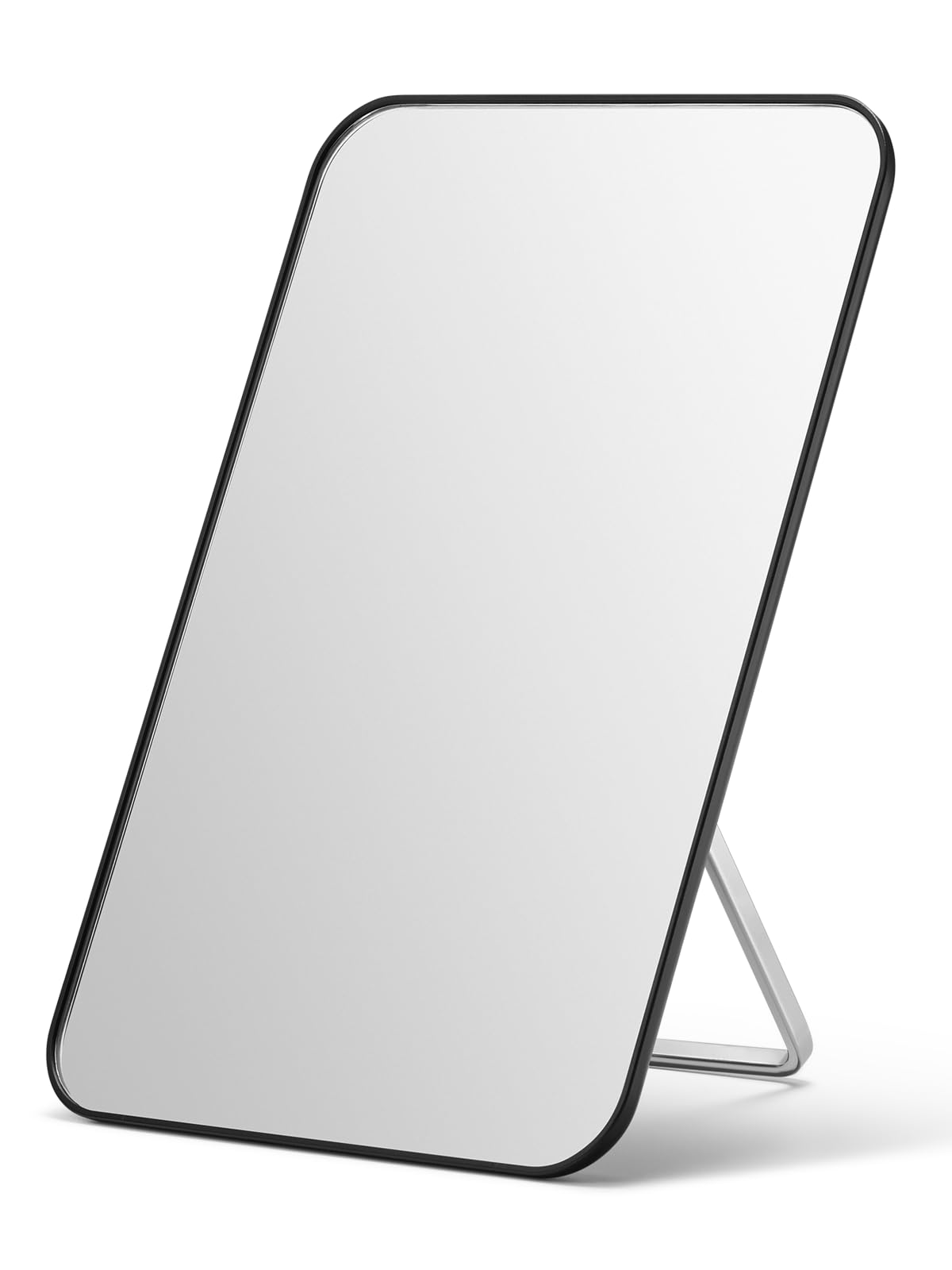 OMIRO Desk Makeup Mirror, 8 x 5 inches Table Mirror with Foldable Stand and Hanging Hole for Shaving and Travelling, Black Beauty and Personal Care OMIRO Default Title