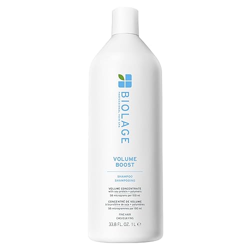 Biolage Volume Boost Shampoo - Long-Lasting Volume, Gently Cleanses, Adds Lightweight Shine To Fine Hair, Soy Protein & Polymers, Vegan, Paraben-Free