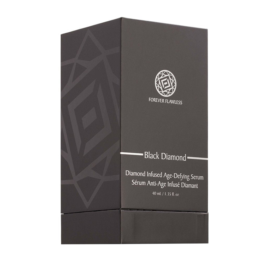 Forever Flawless Black Diamond Infused Age Defying Serum Designed for Anti Wrinkle, Anti Aging, Gentle Exfoliating for Women, Young Again Facial