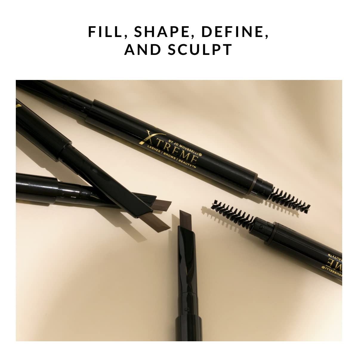 Xtreme Lashes Arch Defining Brow Pencil, Taupe, Waterproof, Smudge-Proof, Long-Lasting Makeup, Vegan, Angled Tip Eyebrow Pencil with Spoolie