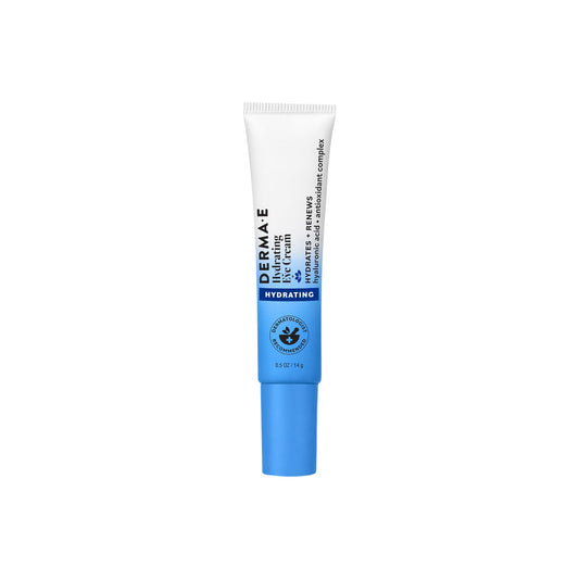 Derma E Hydrating Eye Cream - Firming and Lifting Hyaluronic Acid Treatment - Under Eye and Upper Eyelid Cream Reduces Puffiness and Appearance