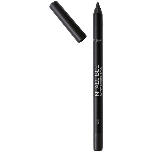 L'Oreal Paris Makeup Infallible Pro-Last Pencil Eyeliner, Waterproof and Smudge-Resistant, Glides on Easily to Create any Look, Black, 0.042 oz., 1
