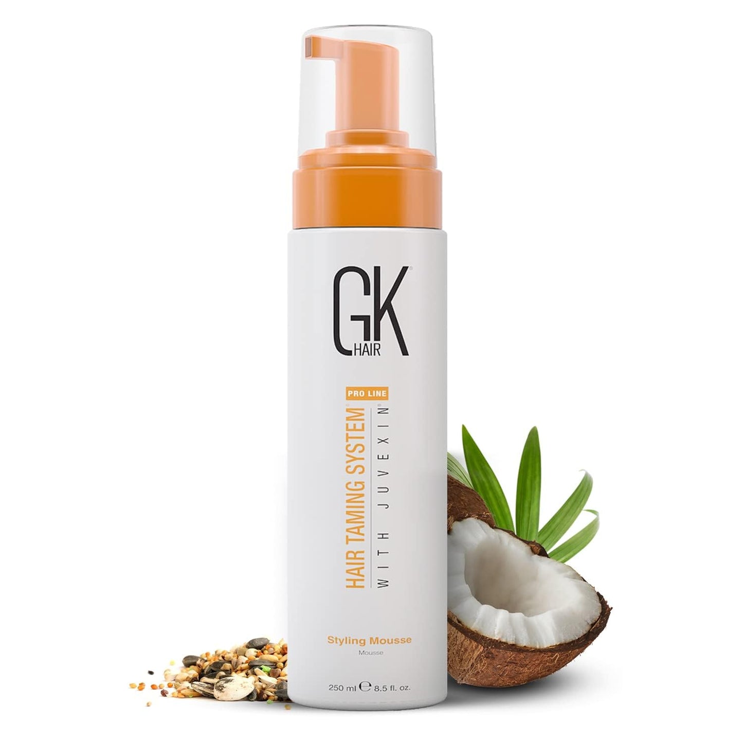 GK HAIR Global Keratin Volumizing Hair Styling Mousse (8.5 Fl Oz/250ml) -Enhances Curls Added Volume with Medium Hold & Boost Shine Moisturizing Blow