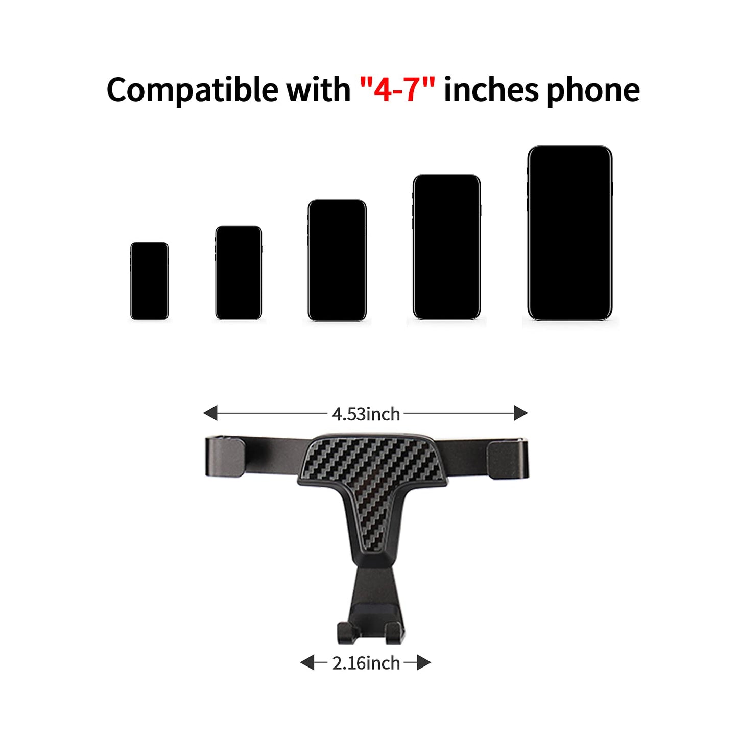 JHO Car Phone Holder Air Vent Mount with One Button Release Clamp, Rotatable Phone Mount Compatible for Ford F150 Raptor 2015-2020 2019 18 17 16…