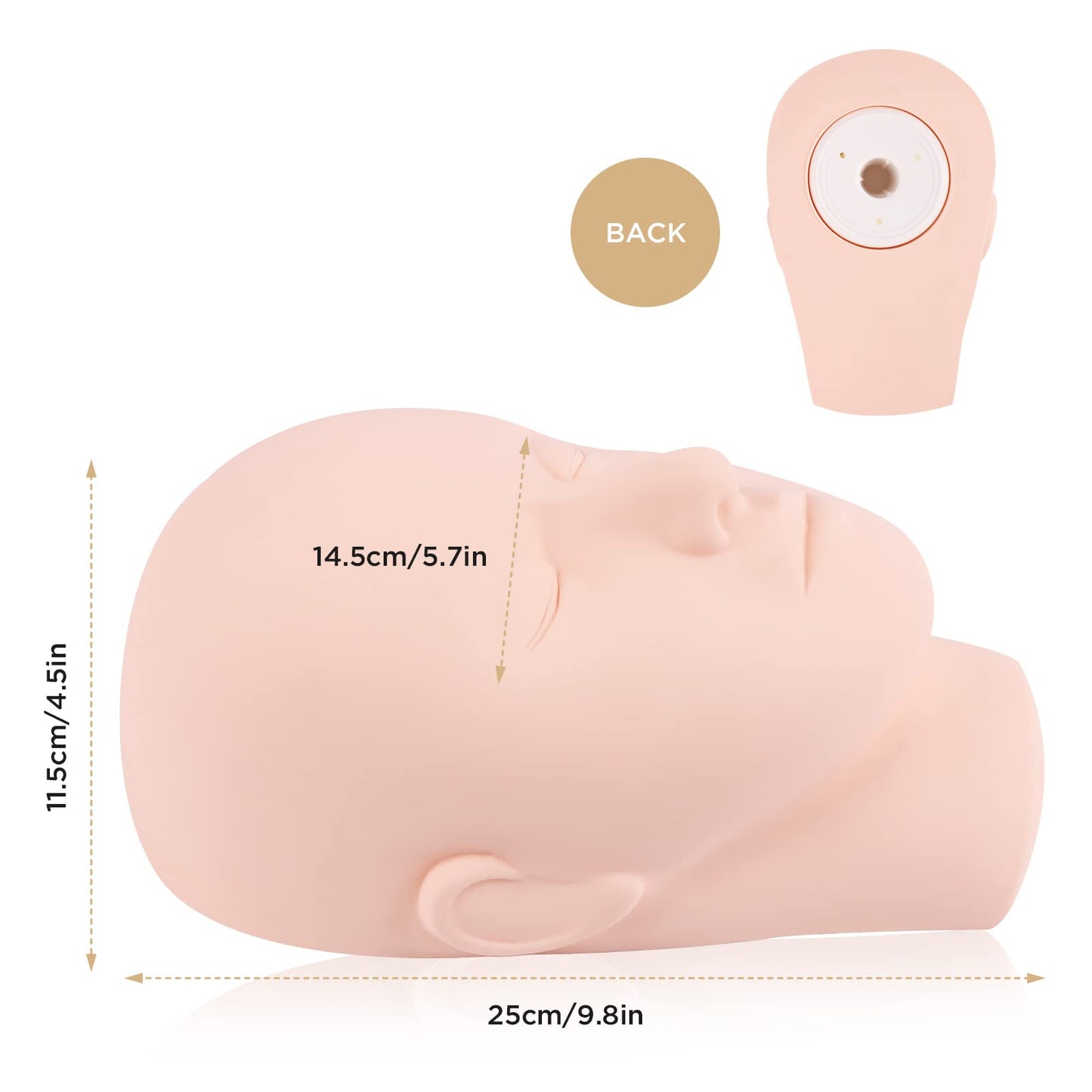 LASHVIEW Lash Mannequin Head, Practice Training Head for Make Up and Lash Extention,Cosmetology Face Head,Soft-Touch Rubber,Easy to Clean by Skincare