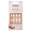 Kiss Salon Acrylic French 28 Count Medium Length Tapered (Pack of 3) Beauty & Personal Care KISS