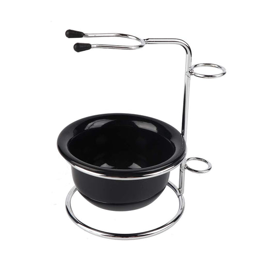 Stainless Steel Shaving Brush Stand, Black Shaving Bowl Holder, Dual Purpose Organizer for Men Wet Shaving Kit, Classic Gift Beauty and Personal Care goodstumbler
