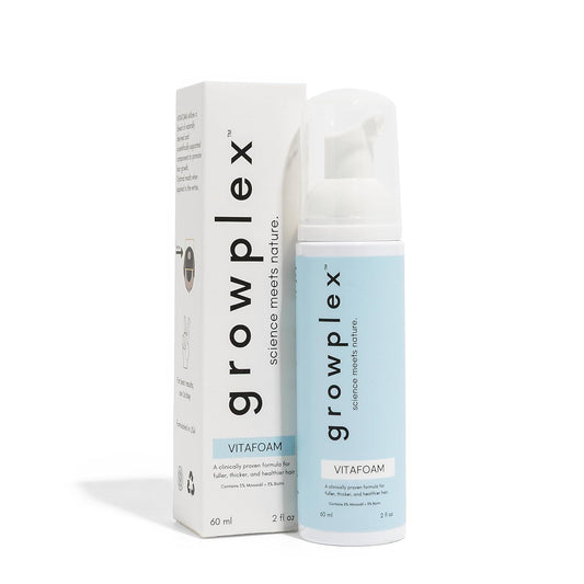 Growplex Vitafoam 5% Minoxidil Foam for Men & Women, DHT Blocking Minoxidil for Men Foam, Non-Greasy, Fast-Drying Formula for Hair Regrowth Beauty and Personal Care GROWPLEX Default Title