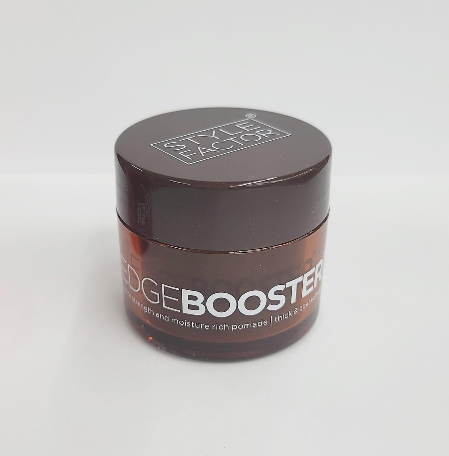 Style Factor Edge Booster Extra Strength and Moisture Rich Pomade 0.85oz Mini Travel Size (0.85oz, Pack of 1, Amber)