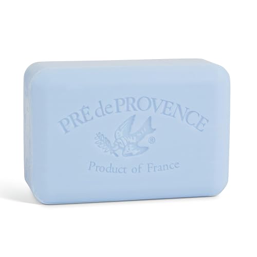 Pre de Provence Artisanal Soap Bar, Enriched with Organic Shea Butter, Natural French Skincare, Quad Milled for Rich Smooth Lather, 8.8 Ounce, Ocean