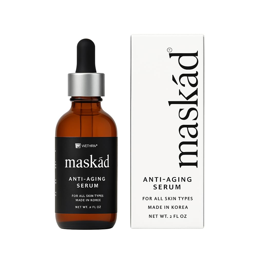 MASKĀD® Advanced Anti-Aging Multi-Peptide Enriched Facial Serum, Peptide Serum to Support Skin Appearance, Fine Lines, & Hydration, Collagen-Focused