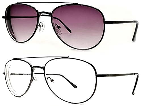 Nearsighted Shortsighted Myopia Distance Driving Glasses Men Women Blue Light Blocking Sunglasses Classic Vintage Retro Frame (-3.00)