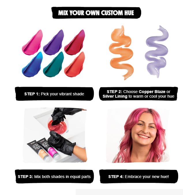 Not Your Mother's Love For Hue Semi-Permanent Hair Color Cream, Violet Vibes, 4.5 Fl Oz / 133 ml