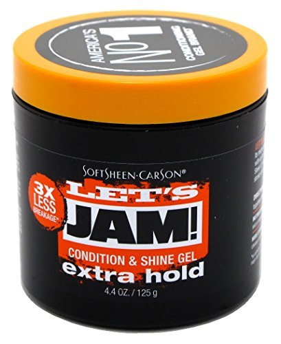 Lets Jam Condition & Shine Gel Extra Hold 4.4 Ounce Jar (130ml) (3 Pack)