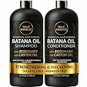 Batana Oil Shampoo and Conditioner Set for Men & Women with Rosemary & Castor Oil - Hair Growth Shampoo & Sulfate-Free Hair Strengthening for Dry