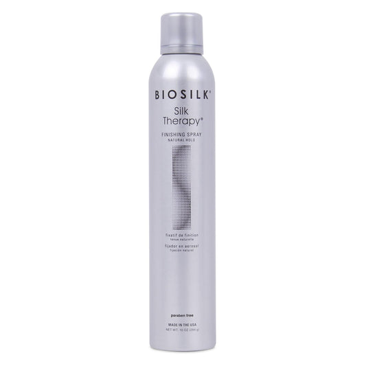 BioSilk Silk Therapy Finishing Spray, Natural Hold, Hairspray for Long-Lasting Styles, Adds Shine & Pliable Hold, Fast-Drying, Weightless