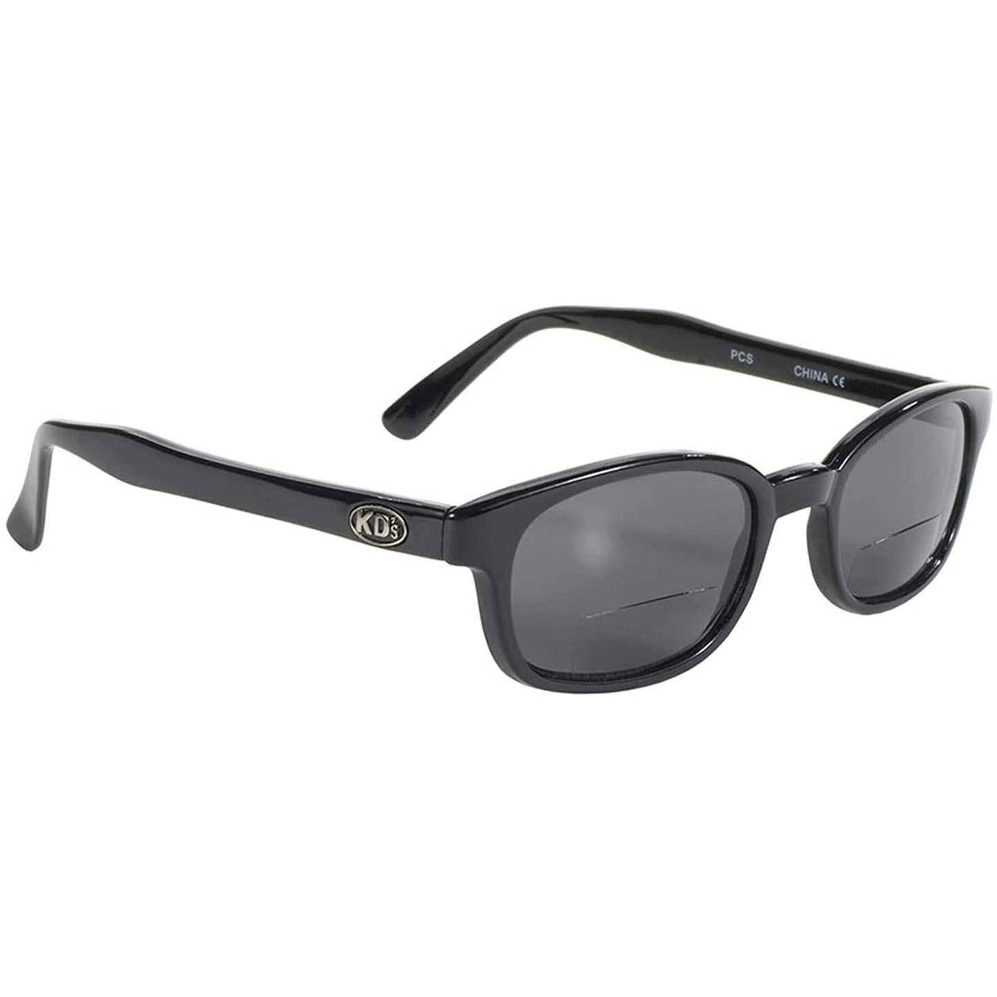 Pacific Coast Sunglasses X-Kd Readerz Smoke Lens 2.50 Rectangular Sunglasses, Black, 55mm, 60mm