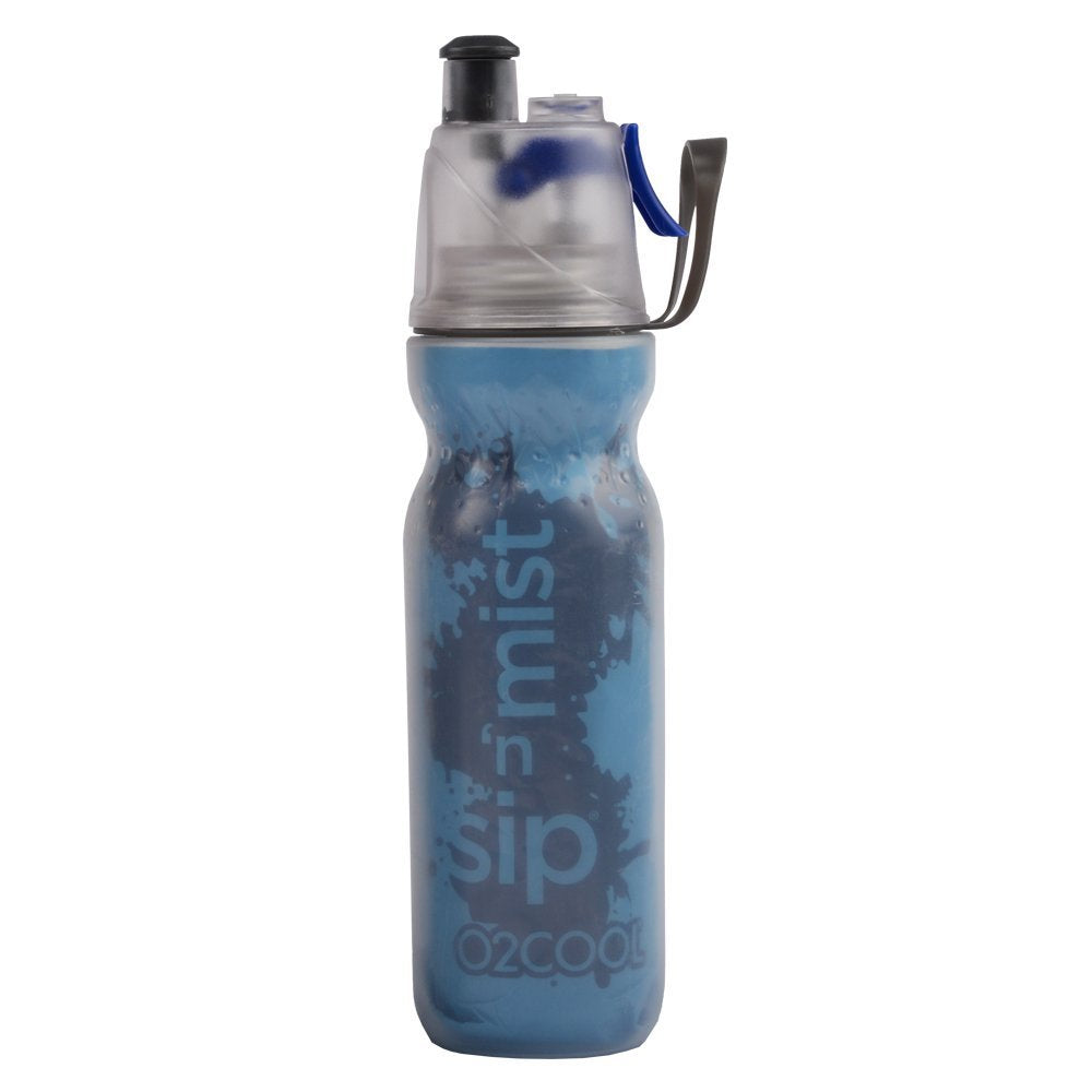 O2COOL ArcticSqueeze Insulated Mist 'N Sip Squeeze Bottle 20 oz., Blue/Blue Splash