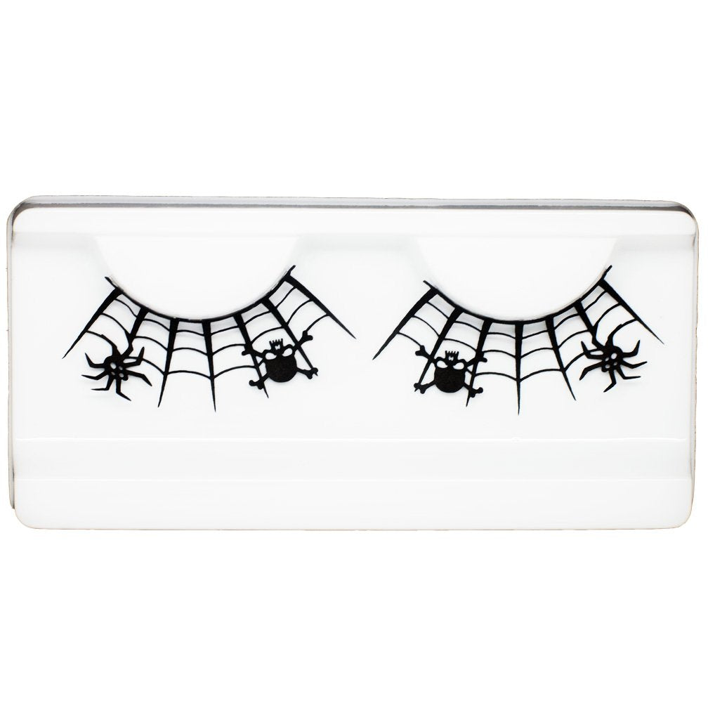 EMILYSTORES Dark-Skull Spider Web Eyelashes For Halloween Decals Costume Witch Ghost Dracula Vampire Masquerade Lashes 1 Pair