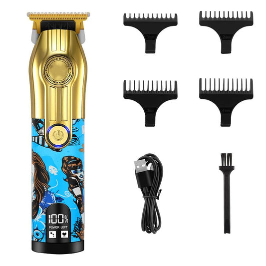 QDKVTNDJZ Intelligent Digital Display Hair Clippers for Men Professional, Cordless Hair Cutting Tool with 4 Guide Combs, Powerful Motor, Electric Hair Beauty and Personal Care QDKVTNDJZ