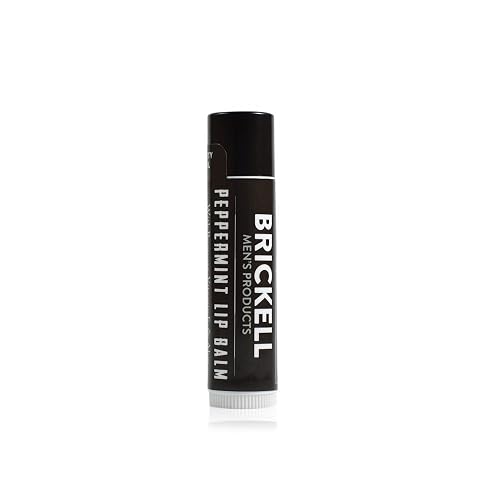 Brickell Men's No Shine Lip Balm for Men, Matte Finish Chapstick to Moisturize and Protect With SPF 15, Sunflower Oil, Aloe, and Vitamin E, .15 Ounce