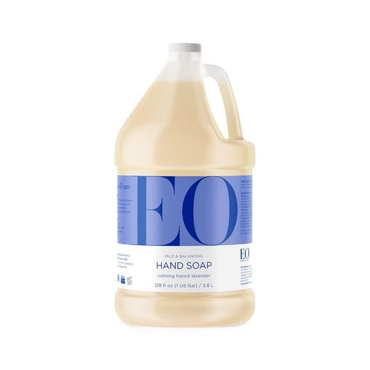 EO Liquid Hand Soap Refill, 1 Gallon, French Lavender, Organic Plant-Based Gentle Cleanser with Pure Essential Oils Beauty & Personal Care EO