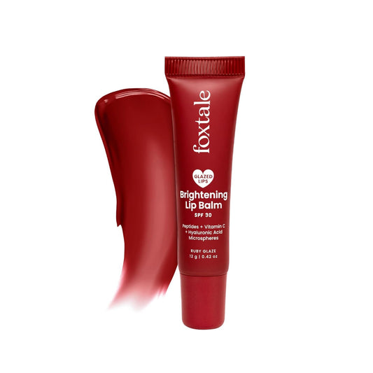 Foxtale SPF 30 Brightening Lip Balm for Dark Lips with Peptides & Vitamin C - Brightens Pigmented Lips - Hydrates Lips - SPF Lip Balm - Ruby Glaze Beauty and Personal Care FoxTale