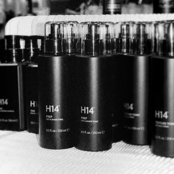 H14 PREP Cut & Shave Tonic for Men - Pre-Shave & Haircut Spray with Panthenol & Glycerin, 8.5 fl oz / 250 ml - Soothes Skin & Reduces Razor Burn