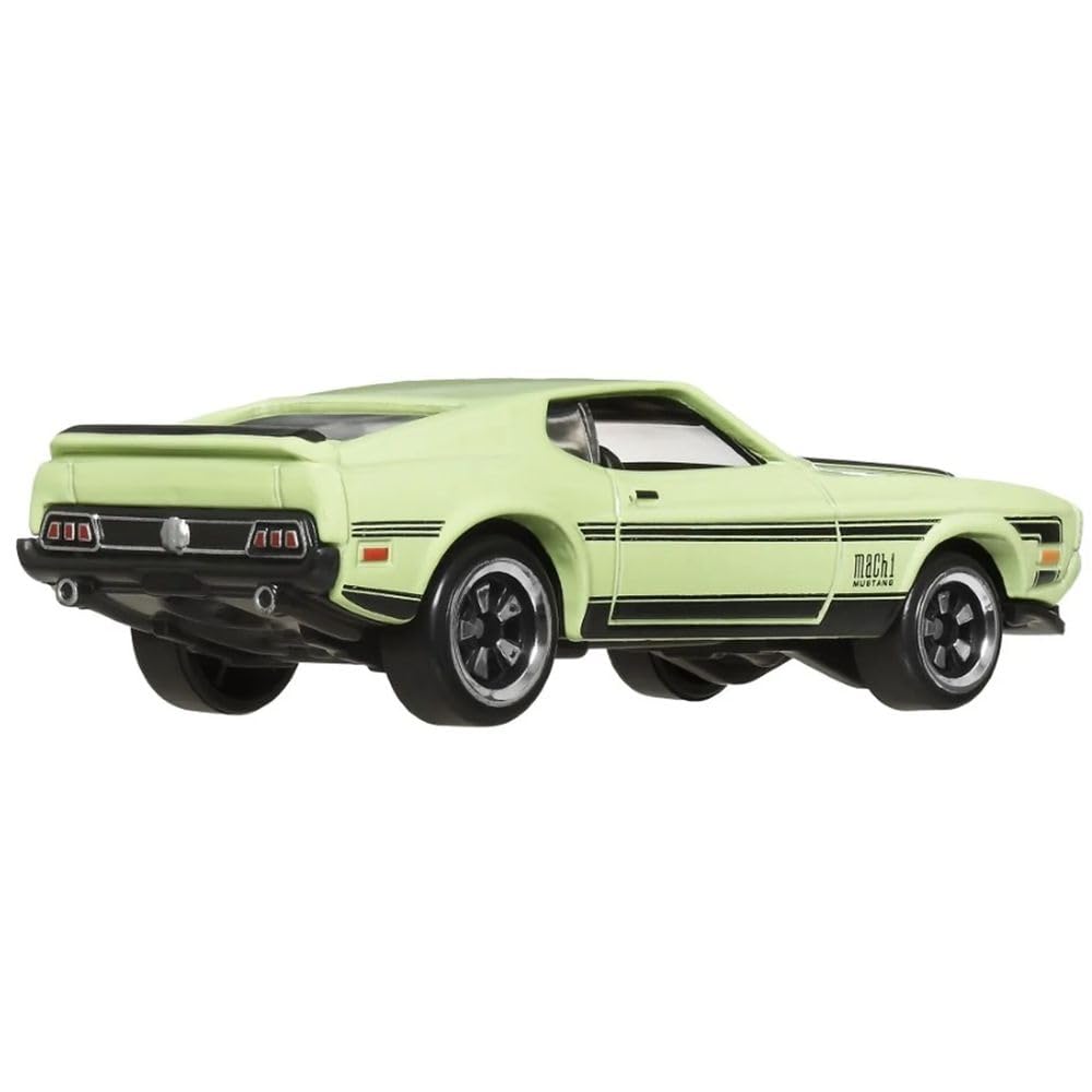 Hot Wheels '71 Ford Mustang Mach 1 [Green], 3/5 Series, 1:64 Scale Die-Cast Car