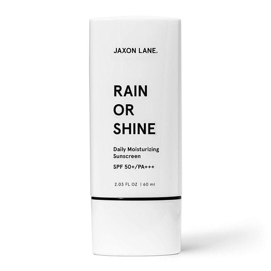 RAIN OR SHINE Anti Aging Face Sunscreen SPF 50 for Clear Skin with Green Tea, Hyaluronic Acid, Vitamin E Oil, Ginseng Extract, Licorice Root - SPF