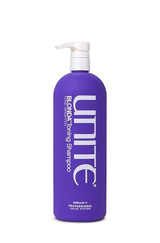 UNITE Hair - BLONDA Toning Shampoo - Purple Formula to Neutralize Brassiness & Brighten Blonde Tones - Ideal for Highlighted & Color-Treated Hair, 33